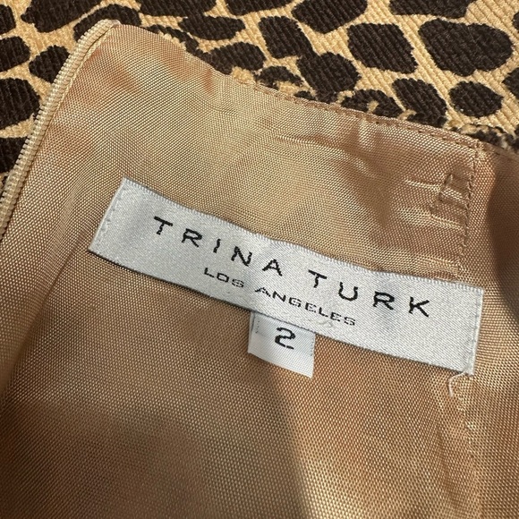 Trina Turk Corduroy Skirt Animal Print Size 6 - Picture 7 of 8